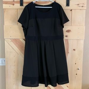 Lane Bryant Black A Line Dress Size 24